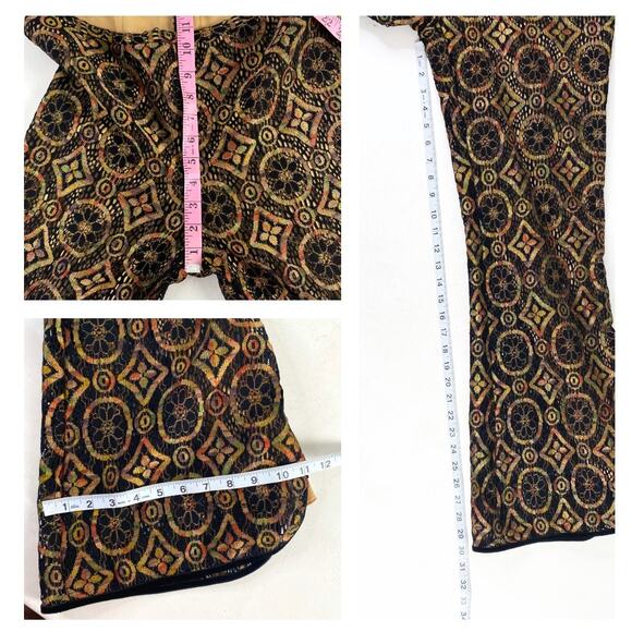 Vintage Bisou Bisou Boho Lace Brocade Pants Sz M - Picture 5 of 9